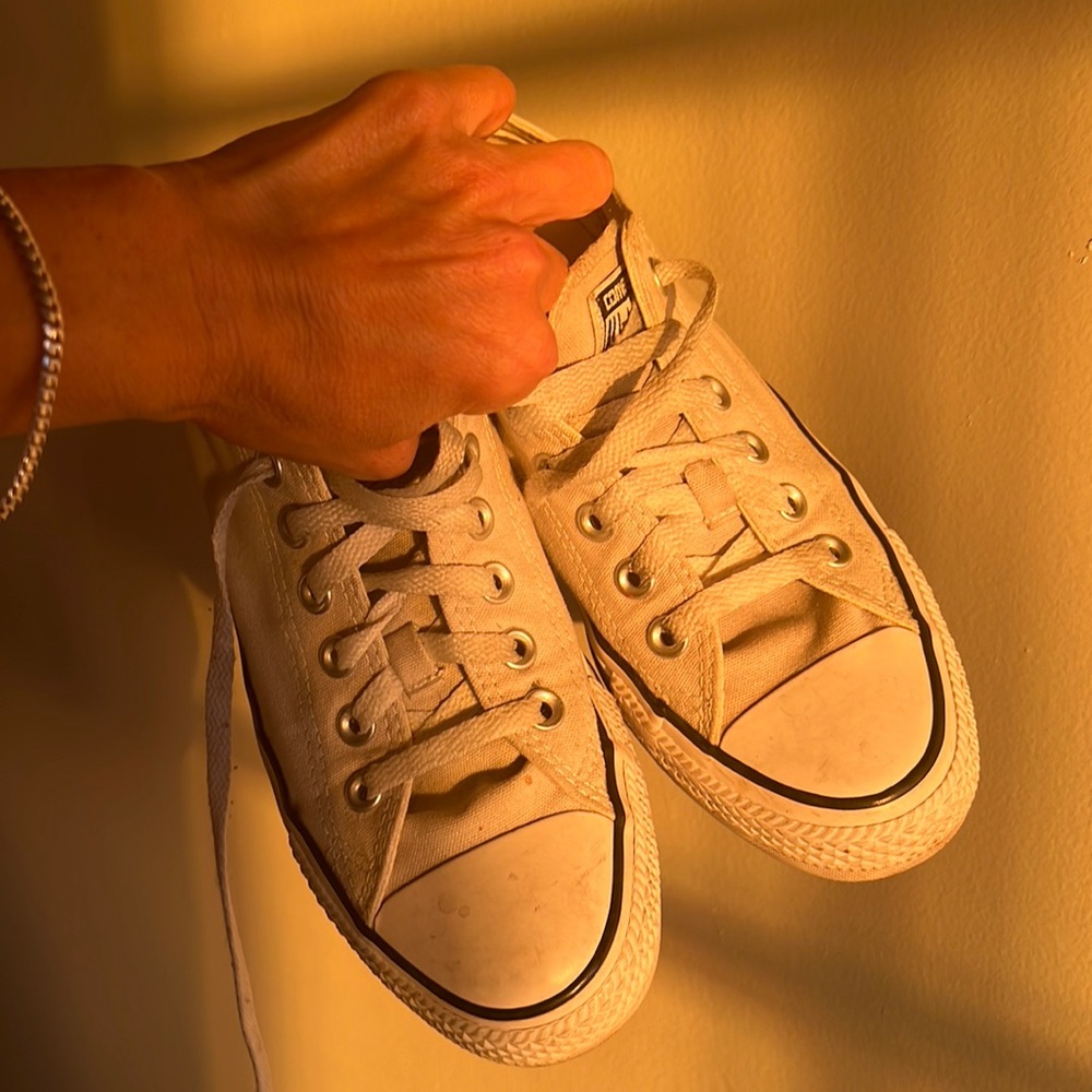 Converse low top- pewter color. Size 7.